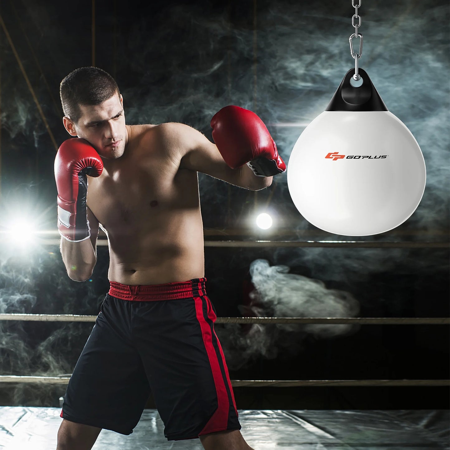 Goplus 18-Inch 110 lbs Heavy Water-Filled Aqua Training Boxing Bag for Home Gym - White