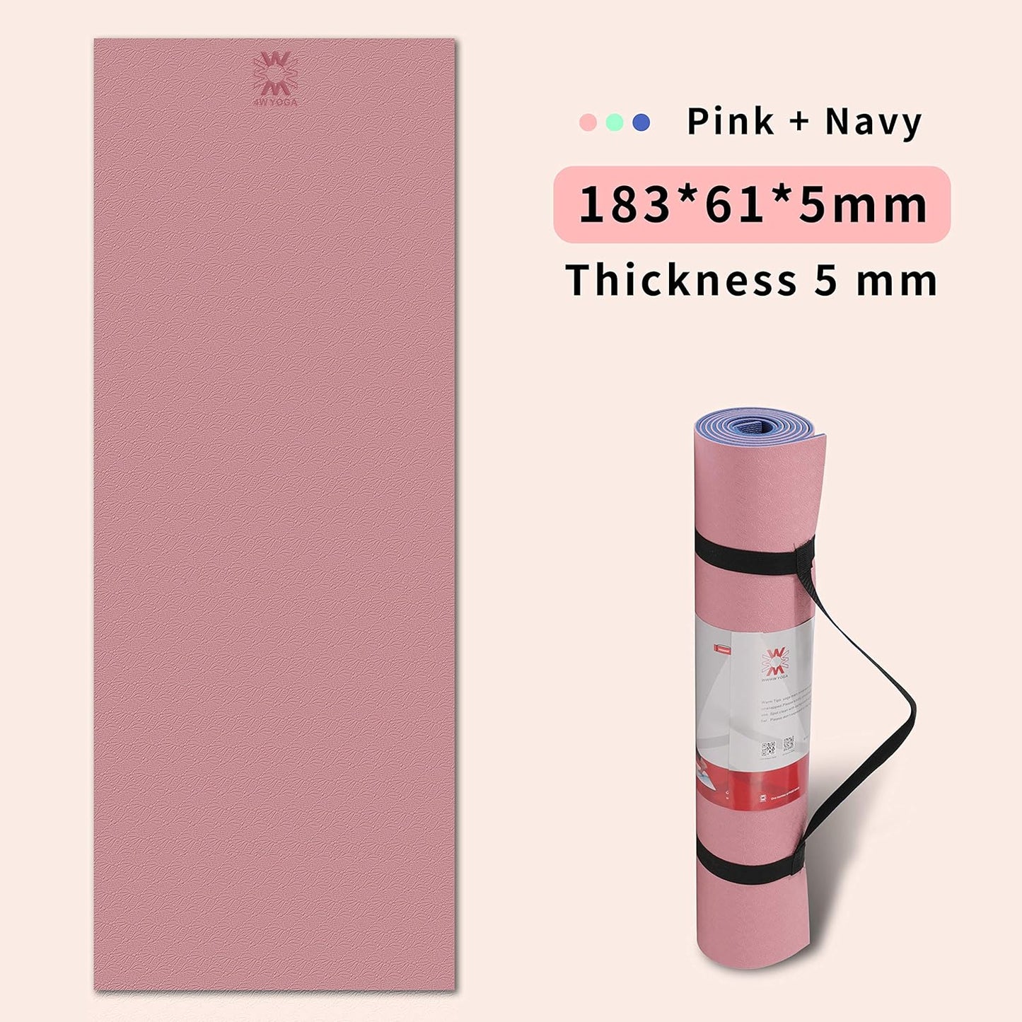 Non Slip Yoga Mat ECO Friendly Tper,72"X24" Extra Thick 1/4" Exercise & Workout Mat for Yoga Fitness