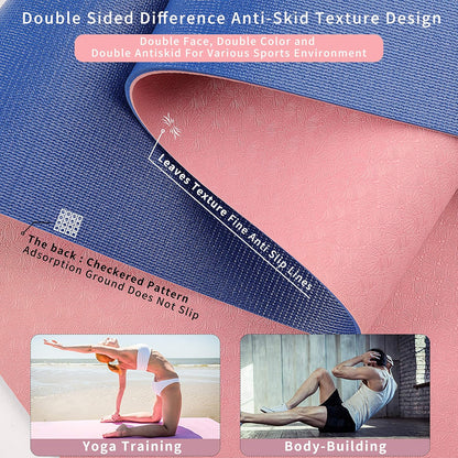 Non Slip Yoga Mat ECO Friendly Tper,72"X24" Extra Thick 1/4" Exercise & Workout Mat for Yoga Fitness