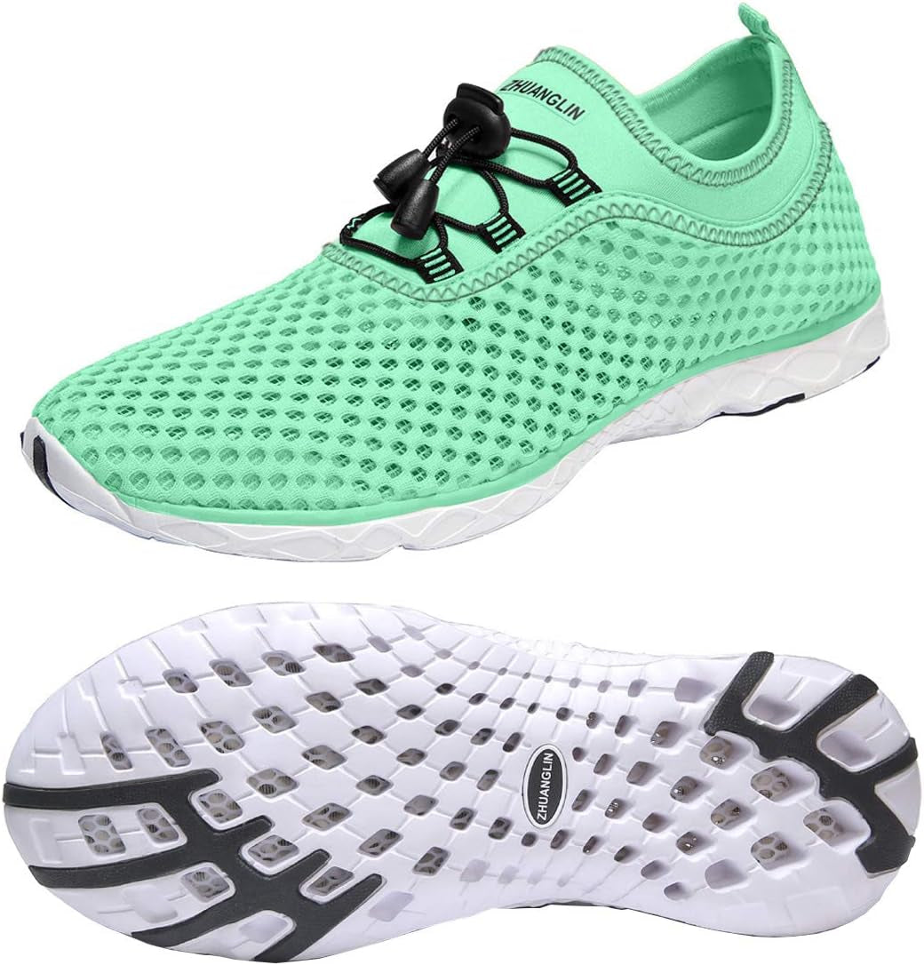 Women'S Quick Drying Aqua Water Shoes,3-Second Drainage & All-Terrain for Swimming,Hiking,Yoga