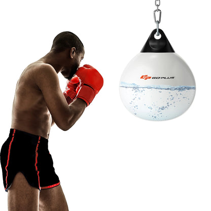Goplus 18-Inch 110 lbs Heavy Water-Filled Aqua Training Boxing Bag for Home Gym - White