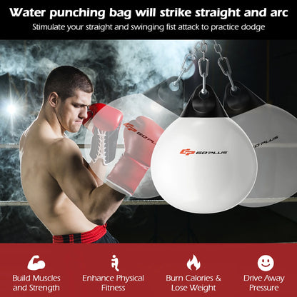 Goplus 18-Inch 110 lbs Heavy Water-Filled Aqua Training Boxing Bag for Home Gym - White